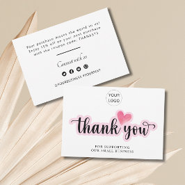 Personalisiertes Business Dankeschön Dankeskarte