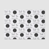 Personalisiertes Business-Dankeschön-Logo Schwarz- Seidenpapier (Vorderseite)