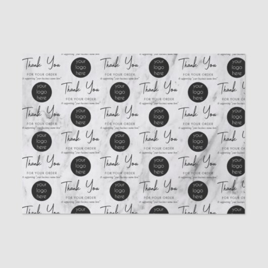 Personalisiertes Business-Dankeschön-Logo Seidenpapier (Vorderseite)