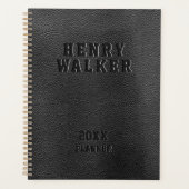 Personalisiertes Business mit schwarzem Veganem Le Planer (Vorderseite)