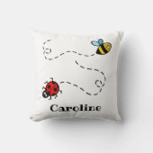 Personalisiertes Busy Bumblebee & Ladybird-Muster Kissen (Vorderseite)