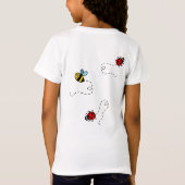 Personalisiertes Busy Bumblebee & Ladybird-Muster T-Shirt (Rückseite)
