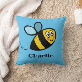 Personalisiertes Busy Bumblebee Muster Kissen (Decke)