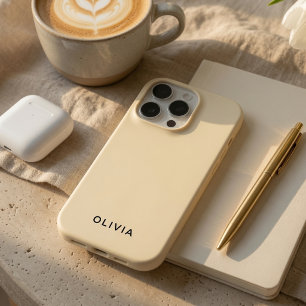 Personalisiertes Buttercreme-iPhone-Case Benutze iPhone 16 Pro Hülle