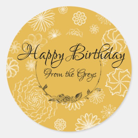Personalisiertes Buttercup Geschenketikett Runder Aufkleber (Vorderseite)