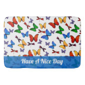 Personalisiertes Butterfly-Gartenmuster Badematte (Vorderseite)