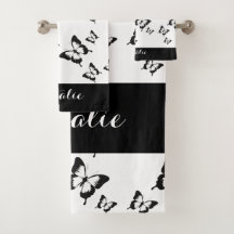 Personalisiertes Butterfly-Handtuch-Set
