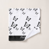 Personalisiertes Butterfly-Handtuch-Set Badhandtuch Set (Waschlappen)