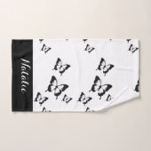 Personalisiertes Butterfly-Handtuch-Set Badhandtuch Set (Handtuch)
