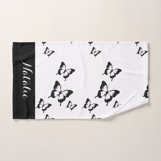 Personalisiertes Butterfly-Handtuch-Set Badhandtuch Set (Handtuch)