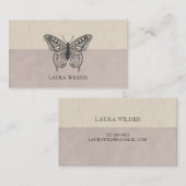 Personalisiertes Butterfly-Illustrations-Logo Visitenkarte (Vorne/Hinten)