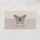 Personalisiertes Butterfly-Illustrations-Logo Visitenkarte (Vorderseite)
