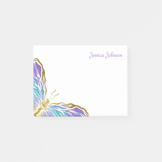Personalisiertes Butterfly-Notizblock Post-it Klebezettel (Vorderseite)