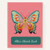 Personalisiertes Butterfy Spiral Notebook Notizblock (Vorderseite)