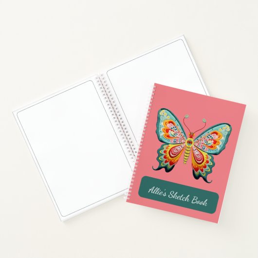 Personalisiertes Butterfy Spiral Notebook Notizblock (Innenseite)