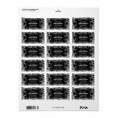 Personalisiertes BW Zebra Streifen Muster Buchzeic Adressaufkleber (Vorne)