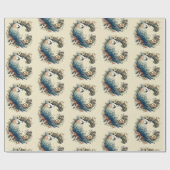 Personalisiertes "C"-Cockatoo-Abpackpapier Geschenkpapier (Flach)