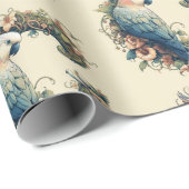 Personalisiertes "C"-Cockatoo-Abpackpapier Geschenkpapier (Rolleneckpunkt)