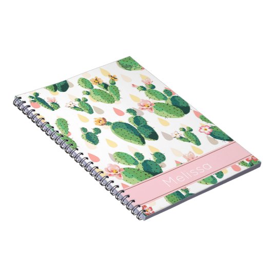 Personalisiertes Cactus Print Notebook Notizblock (Rechte Seite)