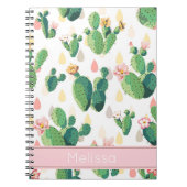 Personalisiertes Cactus Print Notebook Notizblock (Vorderseite)