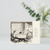 Personalisiertes Café Postcard Postkarte (Stehend Vorderseite)