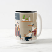 Personalisiertes Café Zweifarbige Tasse (VorderseiteRechts)