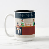 Personalisiertes Café Zweifarbige Tasse (Links)