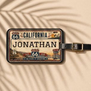 Personalisiertes California Route 66 Design Gepäckanhänger