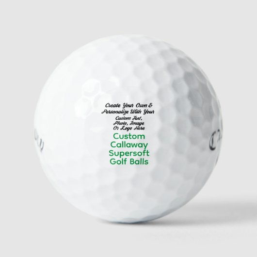 Personalisiertes Callaway Supersoft Golf Balls-Ges Golfball (Vorderseite)