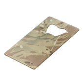 Personalisiertes Callsign Creditcard Flaschenetike Geldbeutel Flaschenöffner (Rückseite Schrägansicht)