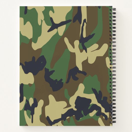 Personalisiertes Camouflage-Notebook Notizblock (Rückseite)