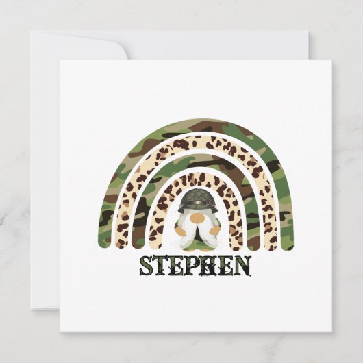 Personalisiertes Camouflage-Regenbogendesign (Vorderseite)