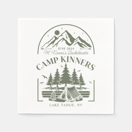 Personalisiertes Camp Bachelorette Serviette (Vorderseite)