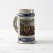 Personalisiertes Campbell-Clan-Abzeichen & Hirsch Bierglas (Vorderseite Links)