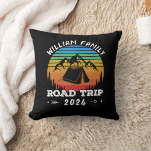 Personalisiertes Camping Adventure Road Trip Kissen