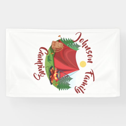Personalisiertes Camping Banner (Horizontal)