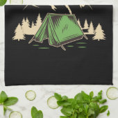 Personalisiertes Camping Familiencampingabenteuer Geschirrtuch (Gefaltet)