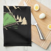 Personalisiertes Camping Familiencampingabenteuer Geschirrtuch (Viertel Falte)