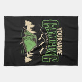 Personalisiertes Camping Familiencampingabenteuer Geschirrtuch (Horizontal)