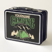 Personalisiertes Camping Familiencampingabenteuer Metall Brotdose (Rückseite)