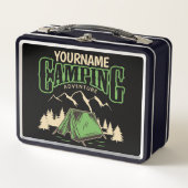 Personalisiertes Camping Familiencampingabenteuer Metall Brotdose (Vorderseite)