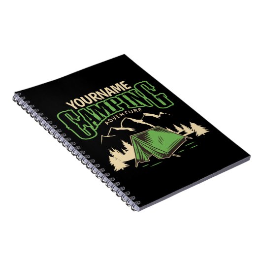 Personalisiertes Camping Familiencampingabenteuer Notizblock (Rechte Seite)