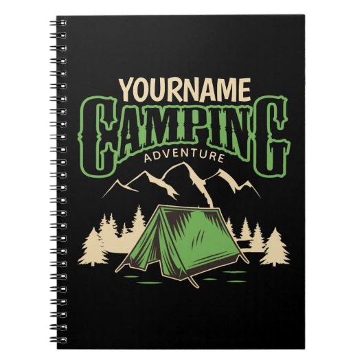 Personalisiertes Camping Familiencampingabenteuer Notizblock (Vorderseite)