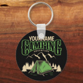 Personalisiertes Camping Familiencampingabenteuer Schlüsselanhänger (Vorderseite)
