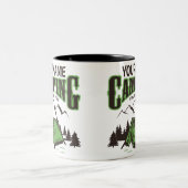 Personalisiertes Camping Familiencampingabenteuer Zweifarbige Tasse (Mittel)