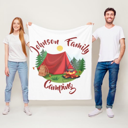Personalisiertes Camping  Fleecedecke (Beispiel)
