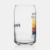 Personalisiertes Camping Girl Funny Girl Dosenglas (Rechts)