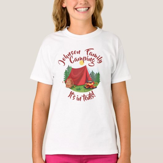 Personalisiertes Camping-T-Shirt T-Shirt (Vorderseite)