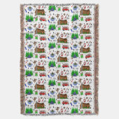 Personalisiertes Camping Themed Happy Camper Decke (Vorderseite Vertikal)