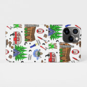 Personalisiertes Camping Themed Happy Camper iPhone Hülle (Rückseite (Horizontal))